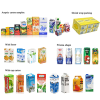 Machine à emballer complète de jus de lait UHT Machine de remplissage aseptique multifonctionnelle de carton de brique