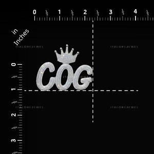 Pendentif Lettre COG Personnalisé en Argent Sterling 925 avec Finition Effet Diamant Moissanite pour Bijoux de Mode Style Rap Quotidien - Product Image 5