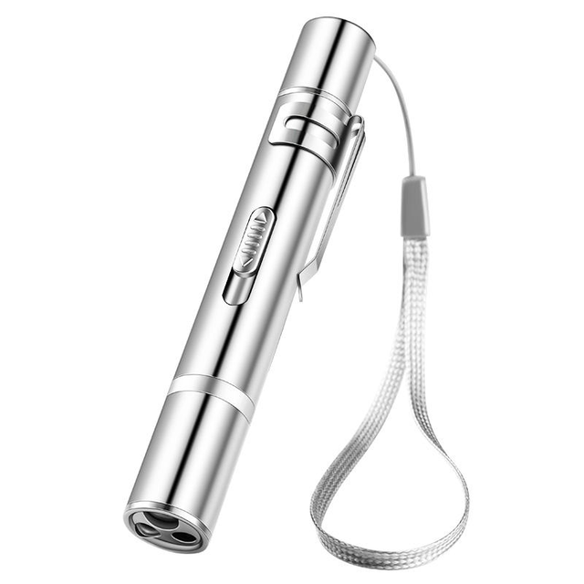 7 in 1 USB Rechargeable Interactive Cat Laser Pointer Toy 5 Adjustable Patterns Long Range 3 Modes Training Chaser Red Laser
