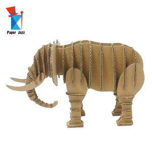 Vente en gros de puzzles <span class=keywords><strong>3D</strong></span> haut de gamme, designs personnalisés, puzzles <span class=keywords><strong>3D</strong></span> en carton ondulé, jeu Montessori, modèle en forme d'éléphant - Product Image 3