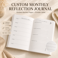 Journal de gratitude et de pleine conscience LABON A5, couverture rigide, affirmations quotidiennes, journal de soins personnels, carnet personnalisé avec logo