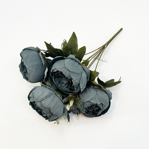 Prix de gros Nouveau design 9 têtes de pivoine artificielle en soie et bouquet de fausses pivoines colorées pour la décoration de mariage et d'événements - Product Image 4