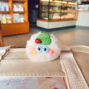2024 HOT <b>Custom</b> Cute Plush Smiling Baby Keychains Fluffy Plush <b>Doll</b> Keychain for Women Girl Bags Pendant - Product Image 6
