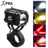 Nouveau couvercle de protection Super lumineux blanc jaune rouge diable oeil lentille moto phare LED 12V Super longue durée de vie de la batterie