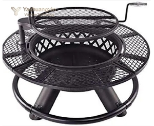 Rotating Simple-Design Double-Tier <b>Barbecue</b> Grill - Product Image 3