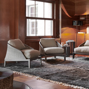 फ्रेंच विंटेज चेस्टरफील्ड सोफा ठोस लकड़ी रतन आराम कपड़े के लिए आराम कपड़े - Product Image 3