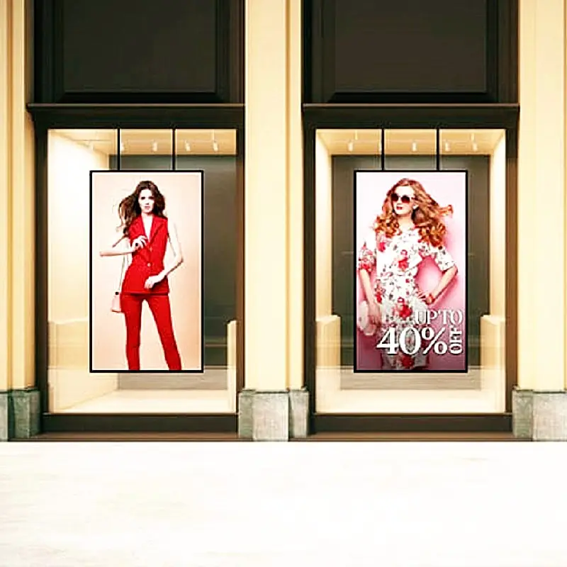 Window facing 49inch floor stand advertising digital signage kiosk