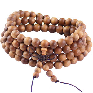 Indian Sandalwood Prayer <b>Beads</b> 108 <b>Bead</b> Wooden <b>Bracelet</b> Ethnic Style Jewelry Gift for <b>Men</b> Women - Product Image 5