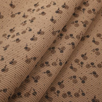 Tissu en velours côtelé imprimé floral brossé en gros, tissu en velours côtelé imprimé floral personnalisé pour robe