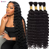 Cabello Humano Virgen Remy Malayo a Granel para Trenzas Afro Yaki Kinky Liso 8A-10A Trama Única HD Transparente para Extensiones de Encaje