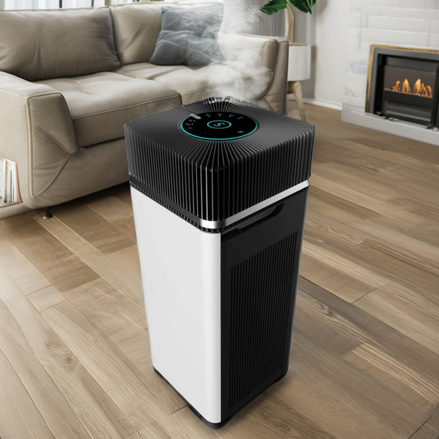 OEM Wholesale Indoor Home Air Purifier With HEPA Filter Electric Power Source Formaldehyde Disinfection for Home Use