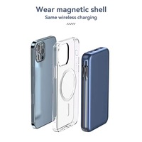 Cargador Portátil Magnético Inalámbrico HXB con Logotipo Personalizado, 10000mAh de Alta Capacidad, Doble USB, Carga Rápida de 20W, Mini Cargador para Teléfonos/Tabletas
