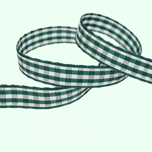 Ruban à carreaux Gingham avec bordure filée Boca pour emballage cadeau, décoration de fête champêtre et loisirs créatifs - Product Image 5