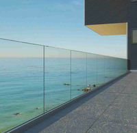 Pour Superhouse balustrade en verre sans cadre en alliage d'aluminium U Channel porte et fenêtre en verre trempé pour balcon
