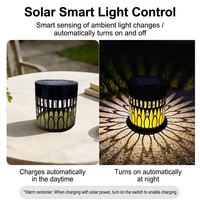 Lampe solaire à haute efficacité en fer forgé, motif Mandala, lampe décorative pour jardin, paysage, extérieur, étanche, lumière LED murale