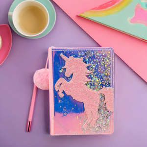 Soododo Cô Gái Dễ Thương Unicorn Lông Thiết Kế Từ Vải Bìa Máy Tính Xách Tay A5 Sổ Sổ Sổ Tay Nhanh Chóng Cát Long Lanh Giấc Mơ Loose-Leaf - Product Image 5