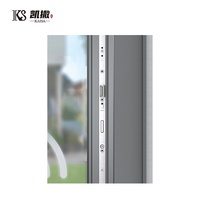 Porte d'entrée extérieure de villa à double battant en alliage d'aluminium anti-corrosion, haute sécurité et isolation acoustique
