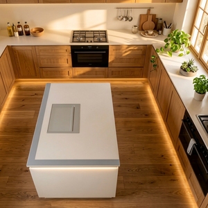 Set Completo di Mobili da <span class=keywords><strong>Cucina</strong></span> in Legno, Armadietti a Parete di Grande Capacità, Pronti per il Montaggio, Arredamento Interno ENF - Product Image 2