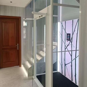 Ascenseur panoramique en verre pour 6 à 8 personnes, en acier inoxydable, design moderne, sans engrenages, à courant alternatif, pour usage extérieur, centres commerciaux et résidentiel - Product Image 3