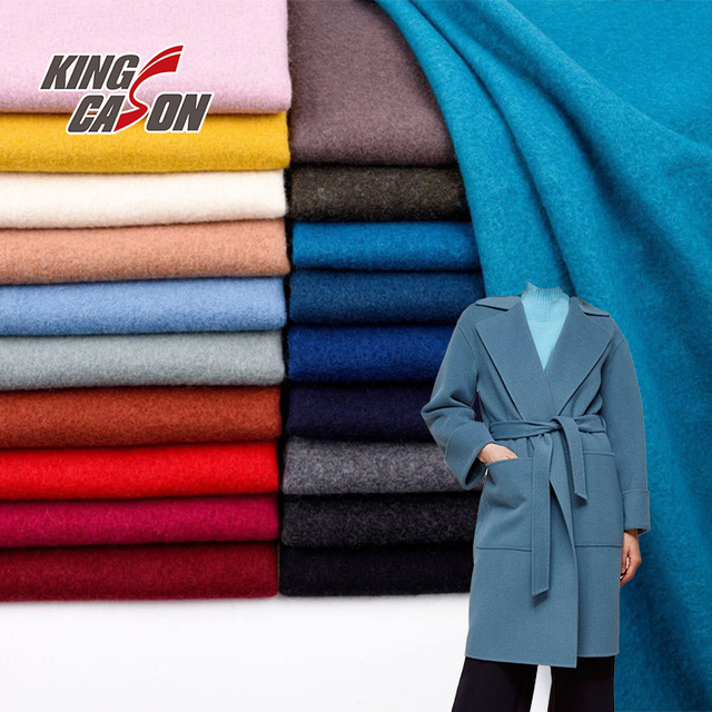 Kingcason Stretch Wool Mohair Herringbone Tweed Plaid Lining for Dress Polyester Woolen Melton Bespoke Suit 100% Fabric