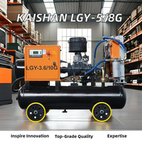 Compresseur d'air à vis diesel portable de haute qualité Kaishan Lgy-3.6/10g, 10 bars, 380V, mobile avec PLC, directement de l'usine