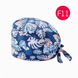 Sombreros DE TRABAJO DE médico con estampado de moda, sombrero de quirófano Unisex informal para enfermera, gorra quirúrgica de pelo a prueba de polvo bordada con botón - Product Image 1