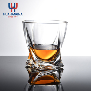 Rock Barware 10 oz cristal transparente antiguo cóctel <span class=keywords><strong>Whisky</strong></span> reutilizable Twisted Lowball Bourbon vaso para <span class=keywords><strong>whisky</strong></span> escocés - Product Image 1