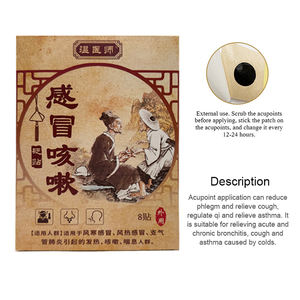 전통 중국 한방 경혈 패치 감기/열 완화용 열/냉 패치 8개입 감기 기침 패치 - Product Image 6