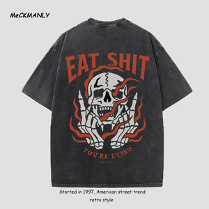 Camisetas personalizadas Logo Streetwear Oversized Heavy Cotton Men's Graphic High Quality Unisex - Product Image 4