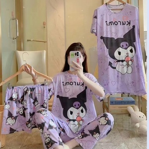 Groothandel 4 Stuks Pyjama 'S Met Korte Mouwen En Korte Broek En Broek Voor Thuiskleding Cartoons Zomer Oversized Nachtkleding - Product Image 2