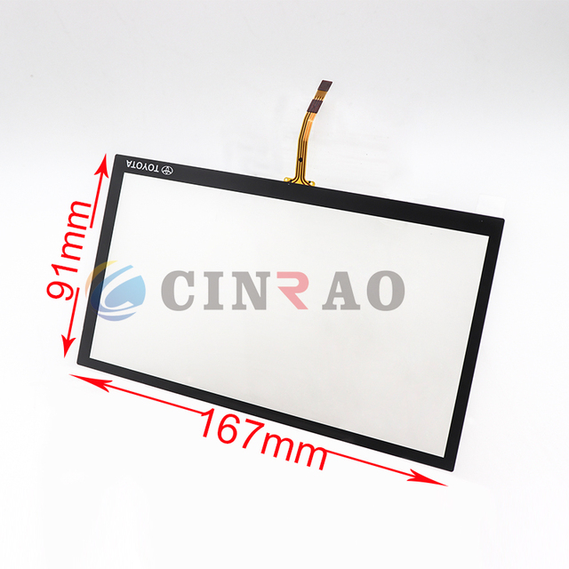 Automotive T-O-Y-O-T-A Touch Screen Panel 167*91mm 8-pin LCD Digitizer for Car Usage