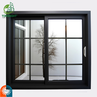 Ventana Corredera Moderna de Aluminio y Vidrio para Baño, Impermeable, Apertura Horizontal, Ventanas de Aluminio Duraderas con Acero Inoxidable