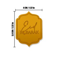 10er-Pack Spiegel-Eid-Mubarak-Acryl-Cupcake-Topper Kuchendekoration für EID-Themenparty Kuchenaufsätze