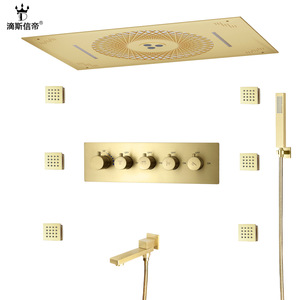 Juego de Cabezal de Ducha LED de Acero Inoxidable 304 Simple, Accesorio Multifuncional para Baño - Product Image 4