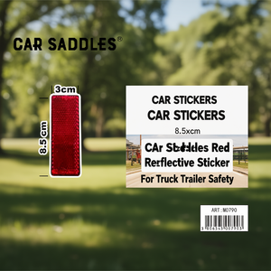Autocollant réfléchissant rouge pour selle de voiture, 8,5x3 cm, pour la sécurité des camions et des remorques - Product Image 2