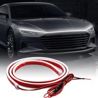 Nouvelles bandes lumineuses LED flexibles 12V blanches pour feux de jour DIY, décoration de capot de voiture, rétroéclairage, lampe d'ambiance automobile