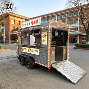 Gerobak Es Krim OEM Dilengkapi Penuh, Dapur Bergerak, Truk Makanan Cepat Saji, Freezer, Trailer Konsesi Baja Anti Karat - Product Image 5