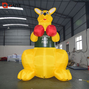 Décoration publicitaire gonflable géante personnalisée pour l'extérieur : Modèle kangourou de boxe de dessin animé à vendre - Product Image 2