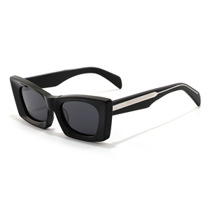 <b>Rectangle</b> Full Rim <b>Sunglasses</b> <b>Black</b> Frame Green Lens Anti-Uv Protection Women Adult - Product Image 6