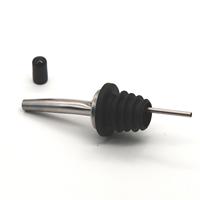 Verseur conique LIXING pour vin et huile d'olive - Verseur de bouteille en acier inoxydable avec bouchon anti-poussière et bouchon hermétique, versement sans gouttelettes