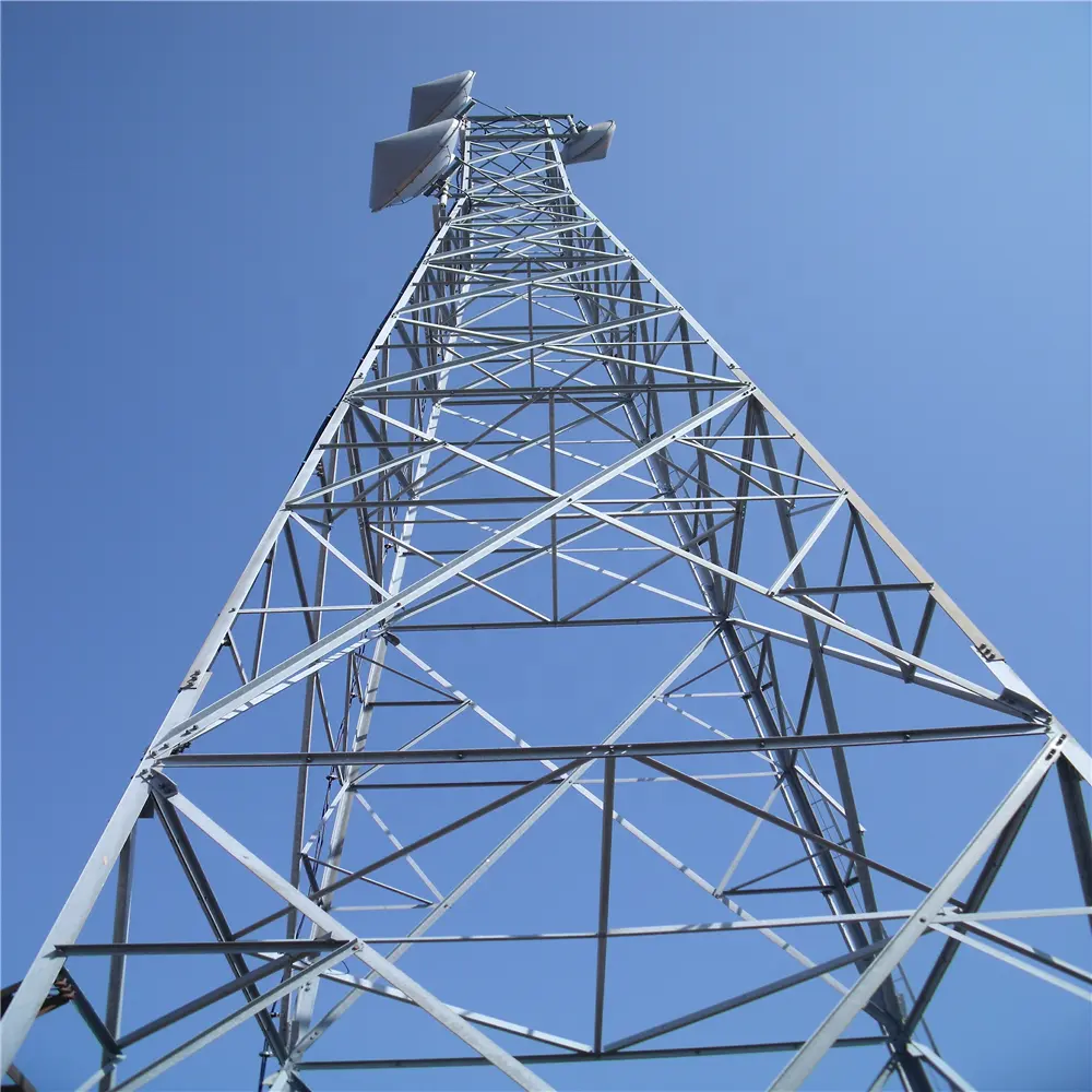 Thép Viễn Thông Lò Vi Sóng Wifi Phát Sóng 4leg Các Loại Truyền Thông Đài Phát Thanh Fm 80 Foot Torres De Cn 5G Network Tower