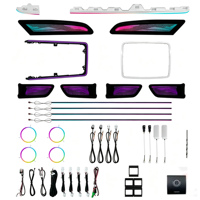 Kit d'éclairage d'ambiance pour Toyota Corolla Cross 2026 Frontlander 2026 |   Grille à 26 LED avec texture arc-en-ciel, contrôle par application