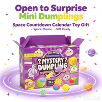 Lot de 24 mini-jouets sensoriels TPR Squishy Mystery Dumpling, édition Spatiale, pour calendrier de compte à rebours, jouet de décompression souple à presser