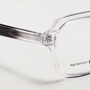 Transparent Rectangle Full Rim <b>Eyeglasses</b> NN-105 Anti-Blue Light Lightweight Resin Lens Unisex Adult Daily Wear - Product Image 3