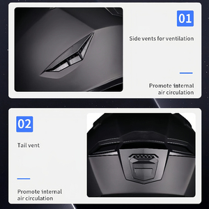 Casco de Motocicleta Integral Street Fighter Aprobado por la ECE con Sistema de Frenos Antibloqueo Modular para Motocross de Liberación Rápida Cerrado de ABS - Product Image 4