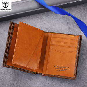 <span class=keywords><strong>Portafoglio</strong></span> da <span class=keywords><strong>uomo</strong></span> in vera pelle BULLCAPTAIN, <span class=keywords><strong>portafoglio</strong></span> bifold RFID con porta carte di credito, fermasoldi, portamonete corto da <span class=keywords><strong>uomo</strong></span>. - Product Image 4