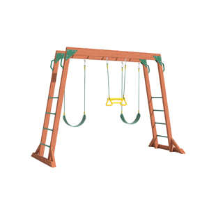 Giocattolo all'aperto altalene Set parco giochi in legno arrampicata struttura <span class=keywords><strong>altalena</strong></span> Set scuola materna parco giochi giardino divertimento all'aperto - Product Image 1