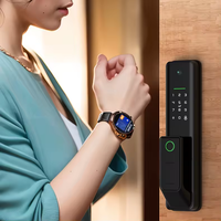 Usine directe 6068 mortaise empreinte digitale mot de passe écran Rfid carte clé Tuya APP WIFI serrure de porte intelligente avec caméra HD