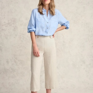 Blusa de Lino Ligera y Transpirable de Alta Calidad, Blusa Elegante con Botones y Solapa para Mujer - Product Image 3