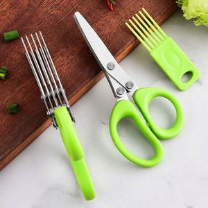 Multi-Functional Stainless Steel Cutting <b>Shearing</b> <b>Kitchen</b> Scallion Scissors Multi-layer Multi-functional - Product Image 2